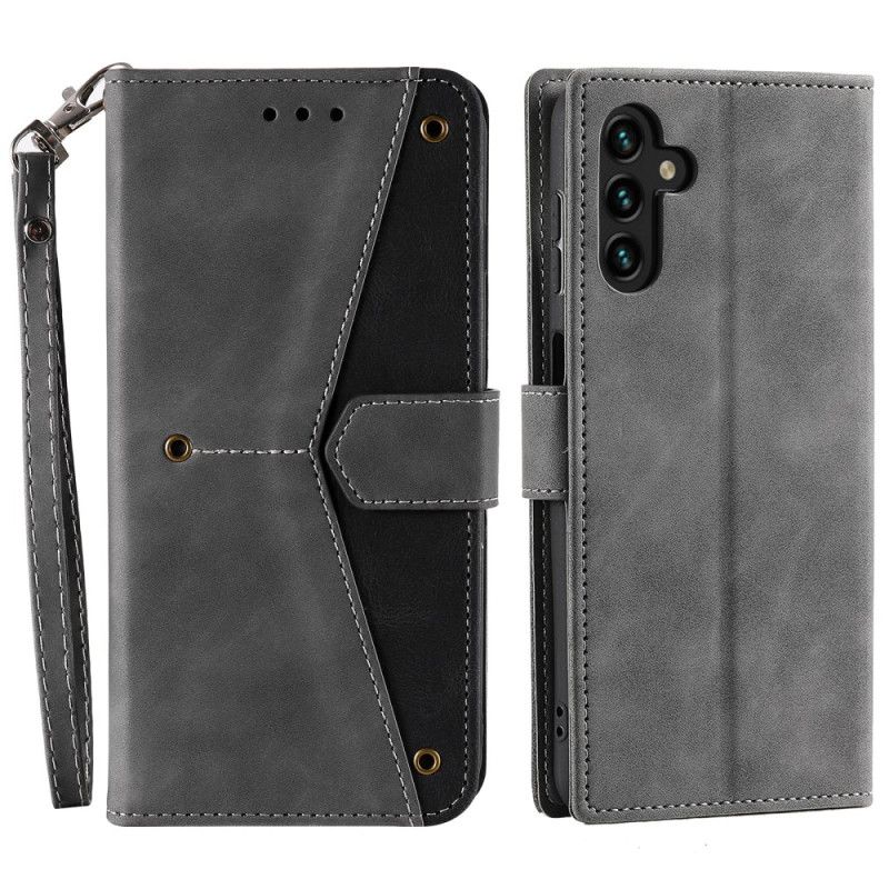 Etui Folio Do Samsung Galaxy A17 4g / 5g Dwukolorowy Wzór Trójkąta