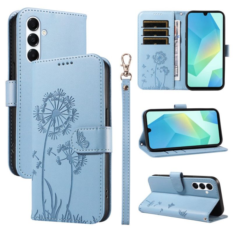 Etui Folio Do Samsung Galaxy A17 4g / 5g Mlecze Ze Smyczą