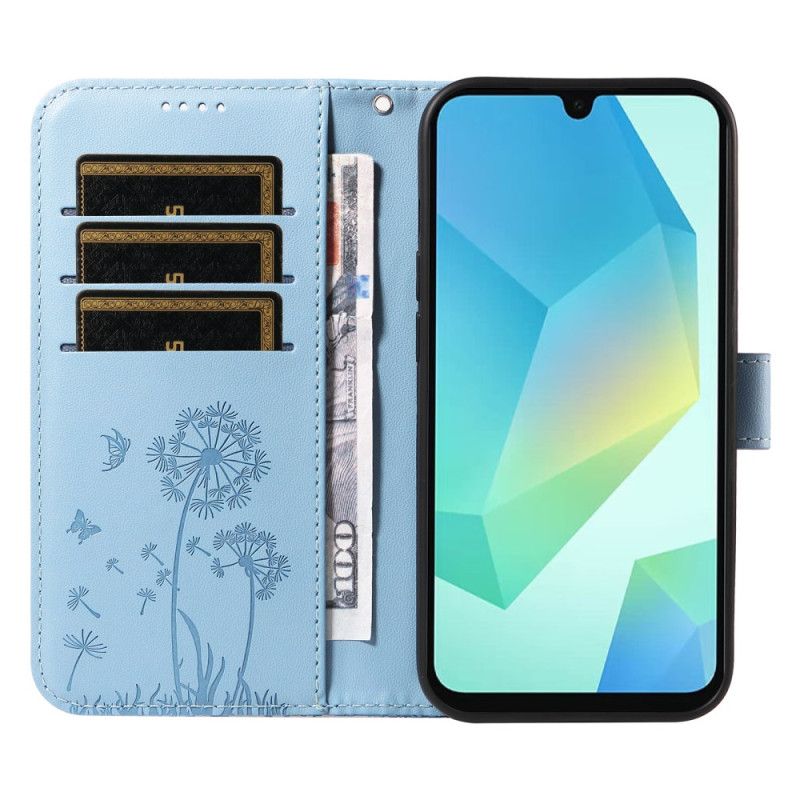 Etui Folio Do Samsung Galaxy A17 4g / 5g Mlecze Ze Smyczą