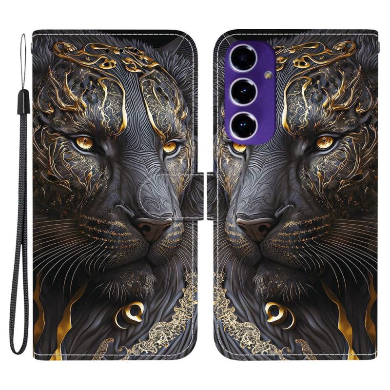 Etui Folio Do Samsung Galaxy A17 4g / 5g Złoty I CZarny Lew