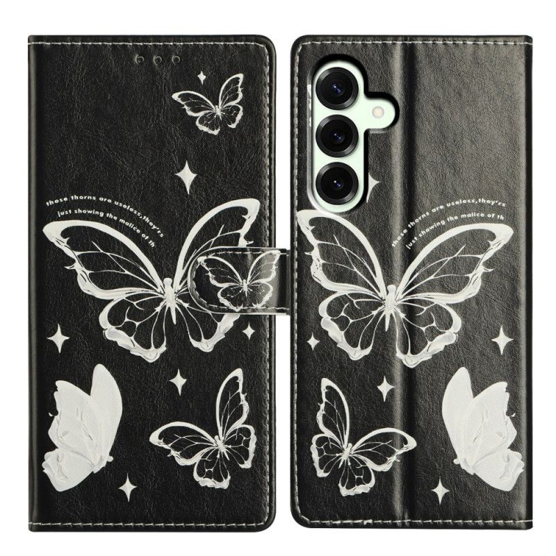 Etui Folio Samsung Galaxy A17 4g / 5g CZarno-białe Motyle