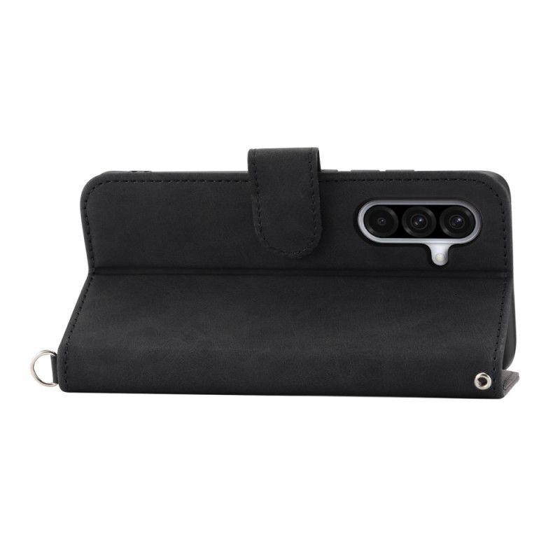 Etui Folio Samsung Galaxy A17 4g / 5g Koronkowy Portfel Z Efektem Zamszu Etui Ochronne