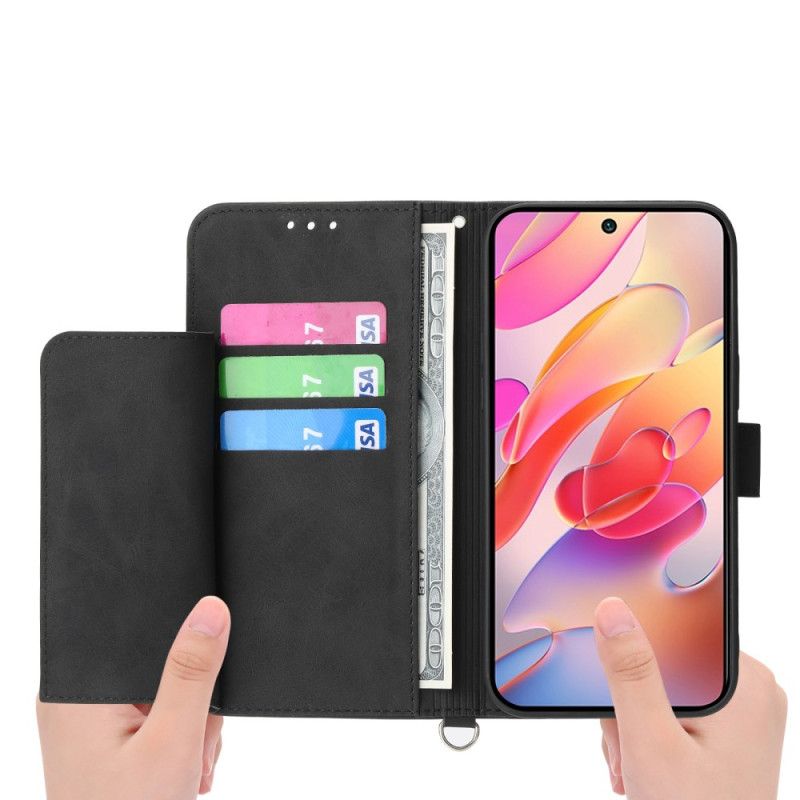 Etui Folio Samsung Galaxy A17 4g / 5g Koronkowy Portfel Z Efektem Zamszu Etui Ochronne
