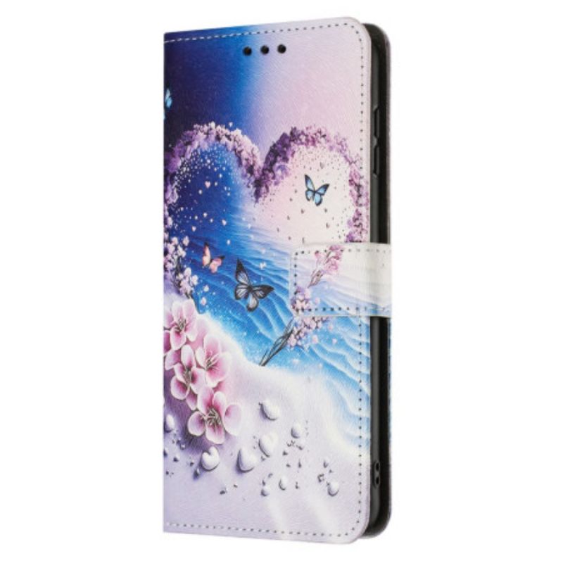 Etui Folio Samsung Galaxy A17 4g / 5g Motyl Serce Etui Ochronne
