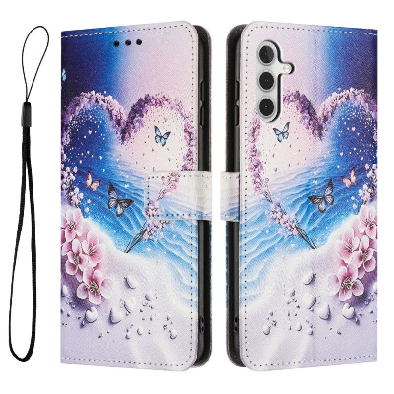 Etui Folio Samsung Galaxy A17 4g / 5g Motyl Serce Etui Ochronne