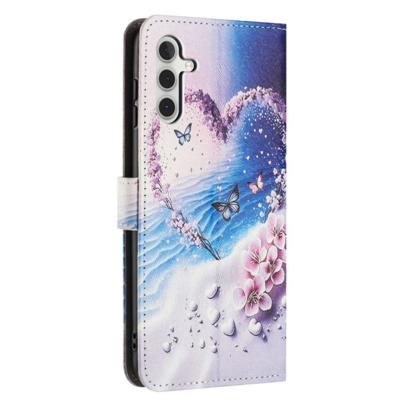 Etui Folio Samsung Galaxy A17 4g / 5g Motyl Serce Etui Ochronne