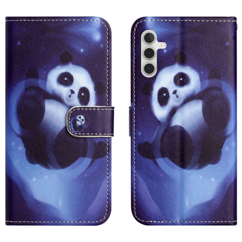 Etui Folio Samsung Galaxy A17 4g / 5g Panda W Kosmosie Etui Ochronne
