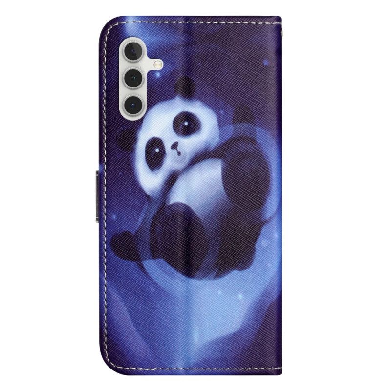Etui Folio Samsung Galaxy A17 4g / 5g Panda W Kosmosie Etui Ochronne
