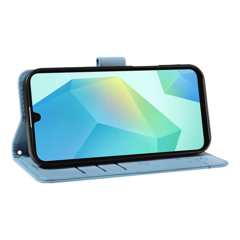 Etui Folio Samsung Galaxy A17 4g / 5g Pasek Z Wzorem Kota