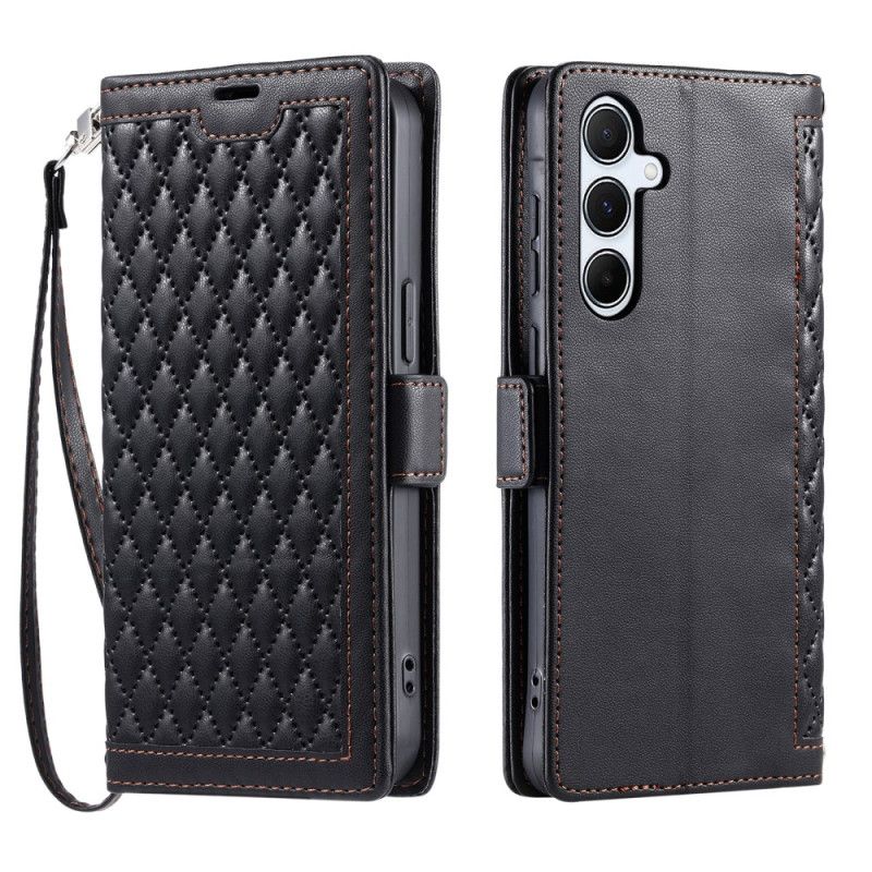 Etui Folio Samsung Galaxy A17 4g / 5g Pikowane W Stylu Vintage Etui Ochronne