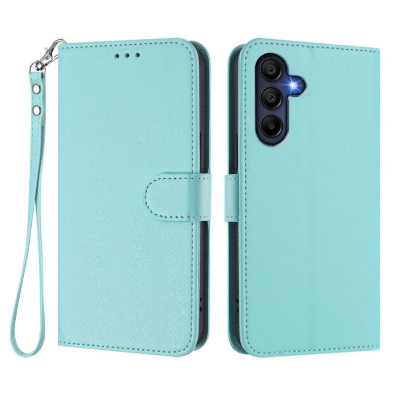 Etui Folio Samsung Galaxy A17 4g / 5g Prosty Wzór Ze Smyczą Etui Ochronne