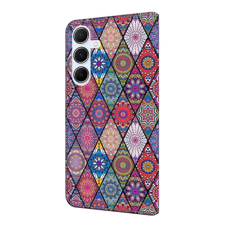 Etui Folio Samsung Galaxy A17 4g / 5g Różowy Wzór Etniczny Etui Ochronne