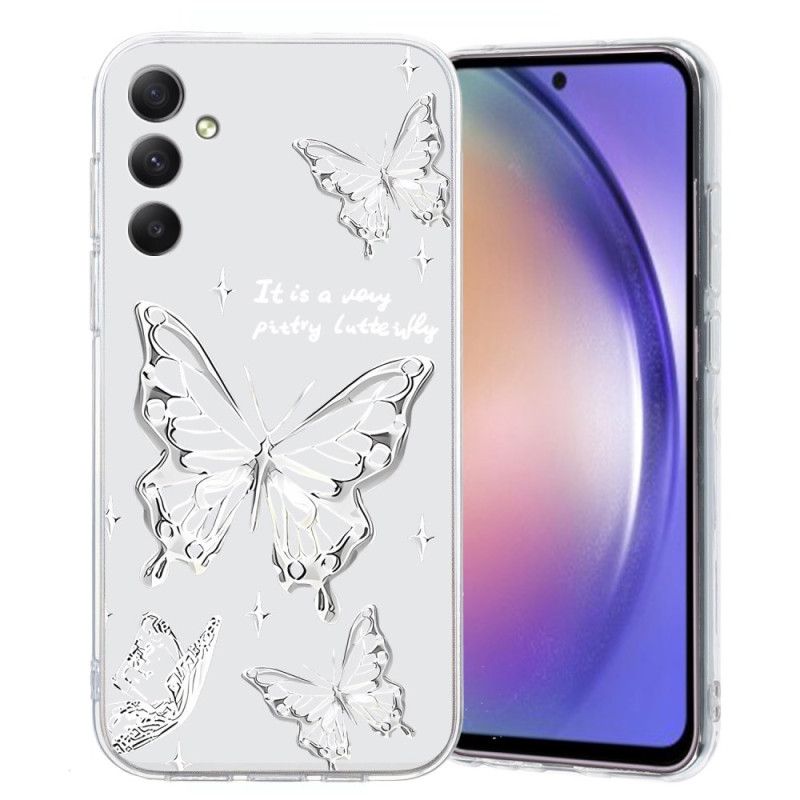 Etui Samsung Galaxy A17 4g / 5g Biały Motyl Etui Ochronne