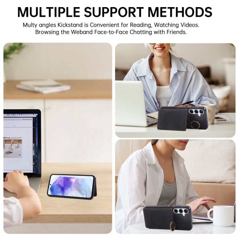 Etui Samsung Galaxy A17 4g / 5g Uchwyt Na Karty I Pierścionek