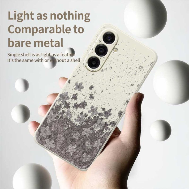 Futerały Samsung Galaxy A17 4g / 5g Etui Na Telefon Szare Kwiaty