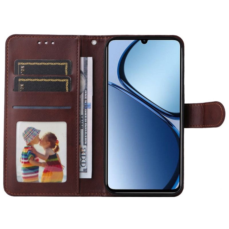 Etui Folio Do Realme Note 60 Gładki Efekt Skóry