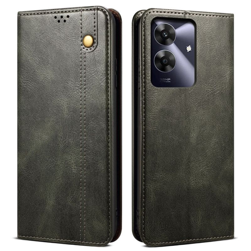 Flip Kotelot Realme Note 60 Woskowana Sztuczna Skóra