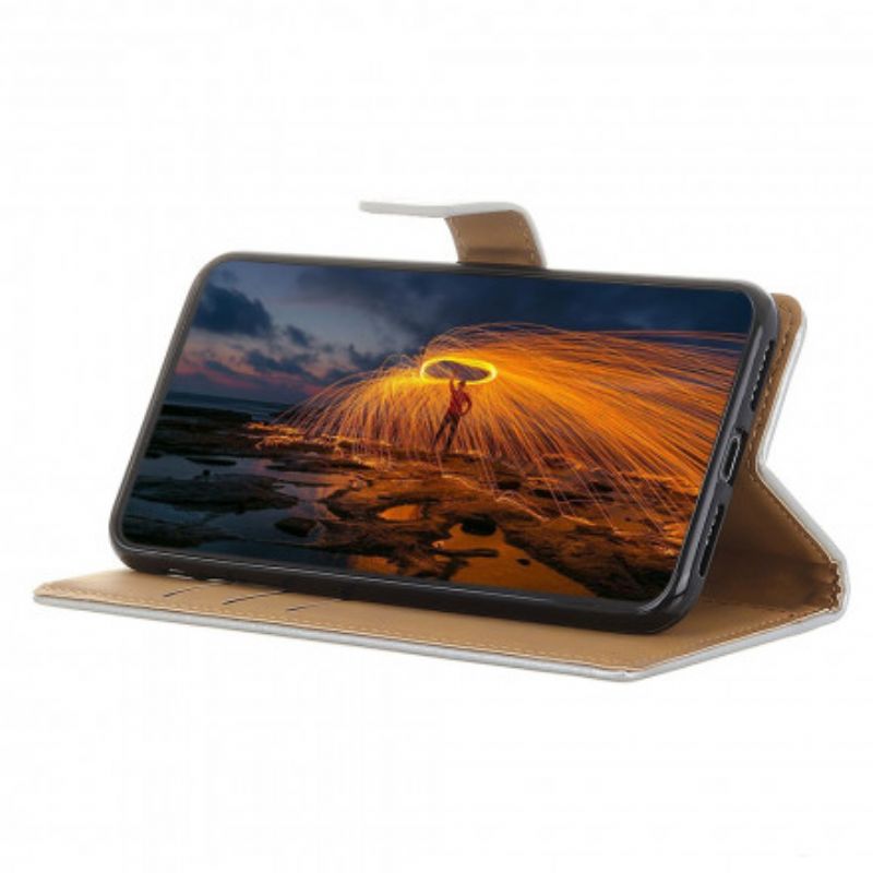 Etui Folio Do Oppo A94 5g Zwykła Sztuczna Skóra