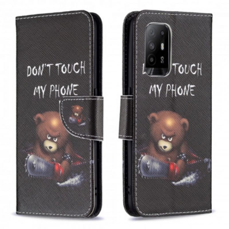 Etui Folio Oppo A94 5g Niebezpieczny Niedźwiedź Etui Ochronne