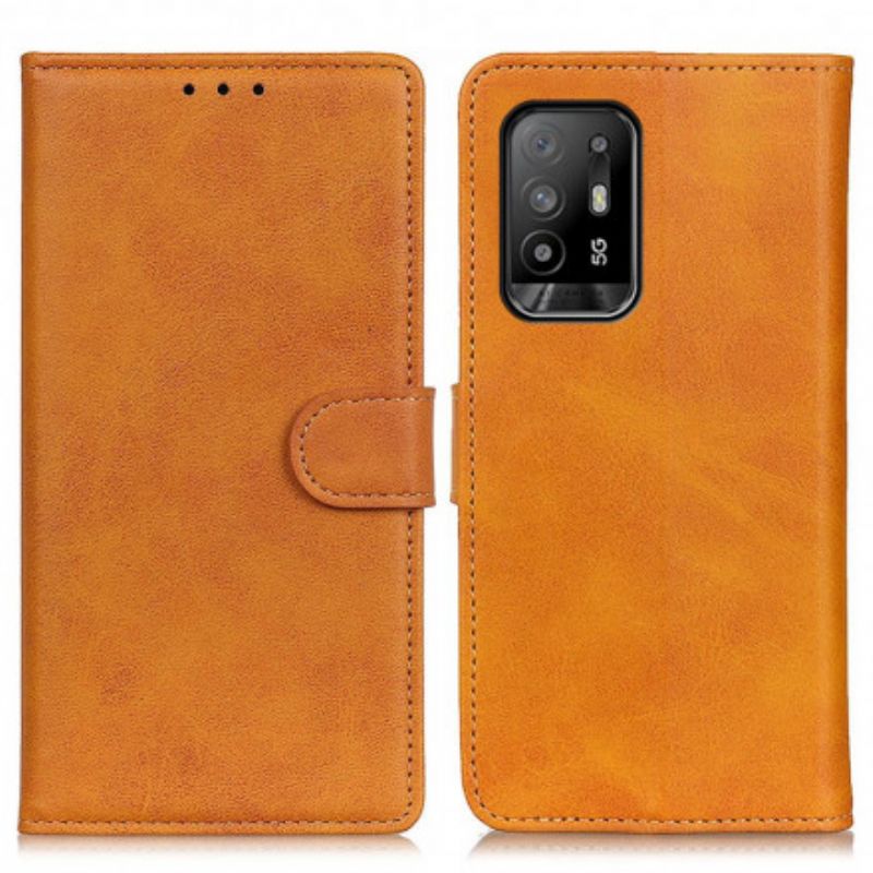 Etui Folio Oppo A94 5g Retro Matowy Efekt Skóry Etui Ochronne