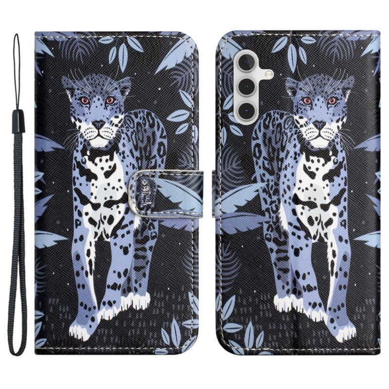 Etui Folio Samsung Galaxy S24 Fe Pasek W Panterkę