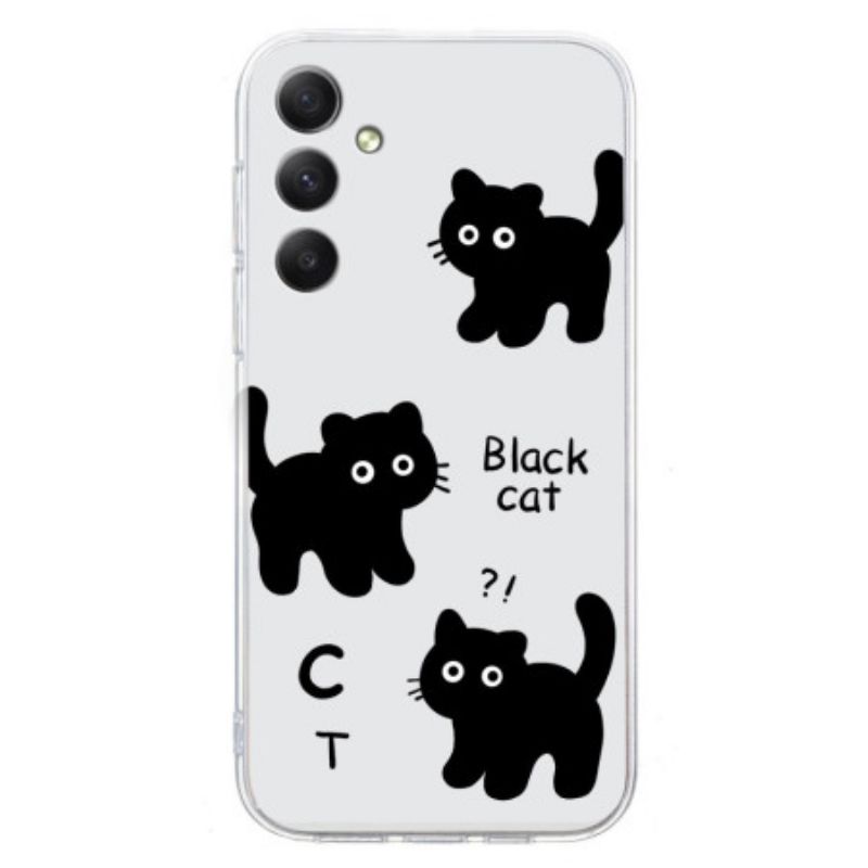 Etui Samsung Galaxy S24 Fe CZarny Kot Etui Ochronne