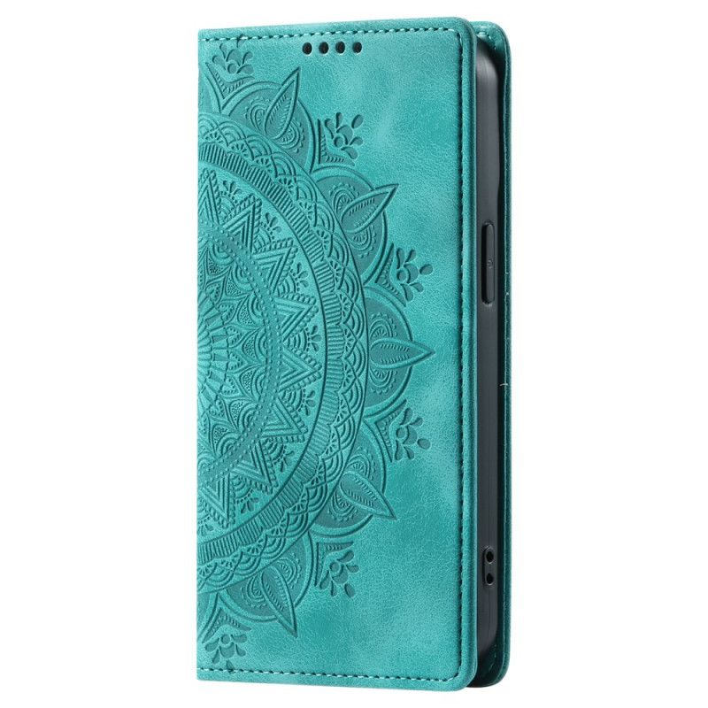 Flip Kotelot Samsung Galaxy S24 Fe Etui Na Telefon Efekt Zamszu Mandali