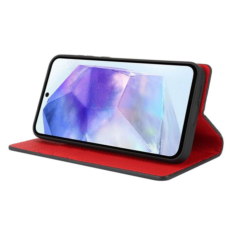 Flip Kotelot Samsung Galaxy S24 Fe Skóra O Fakturze Litchi Etui Ochronne