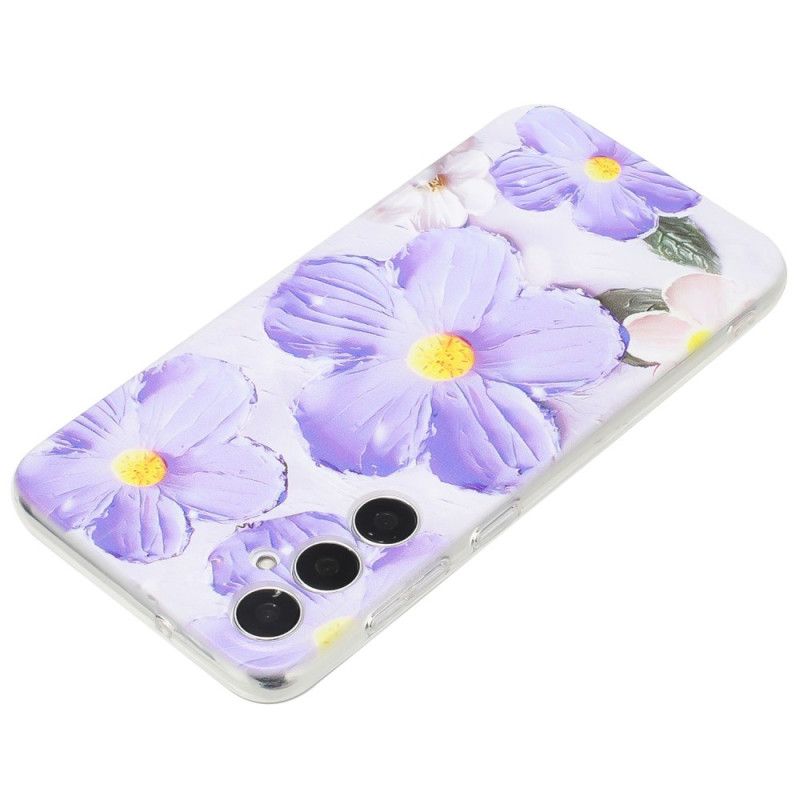 Futerały Samsung Galaxy S24 Fe Etui Na Telefon Fioletowe Kwiaty