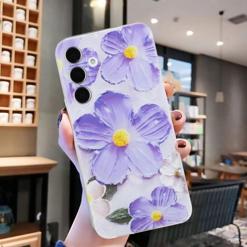 Futerały Samsung Galaxy S24 Fe Etui Na Telefon Fioletowe Kwiaty
