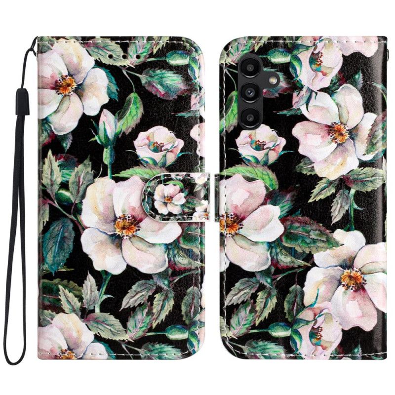 Obudowa Samsung Galaxy S24 Fe Etui Na Telefon Magnolie Z Paskiem