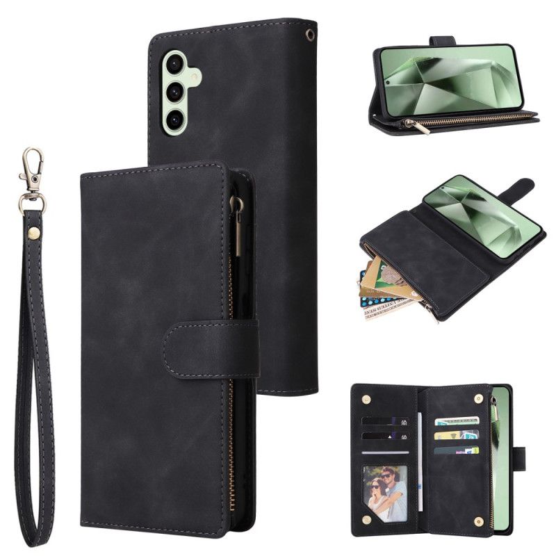 Skórzany Futerał Samsung Galaxy S24 Fe Etui Na Telefon Designerski Portfel Skórzany