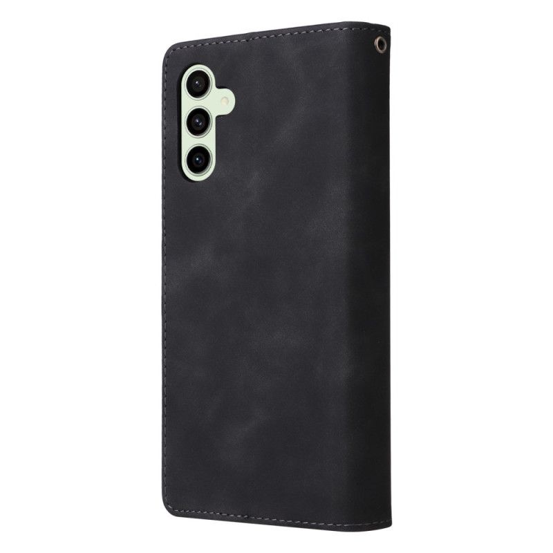 Skórzany Futerał Samsung Galaxy S24 Fe Etui Na Telefon Designerski Portfel Skórzany