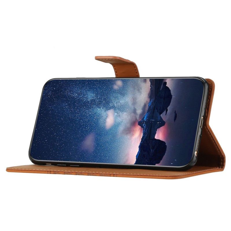 Skórzany Futerał Samsung Galaxy S24 Fe Etui Na Telefon Fryz Motyli