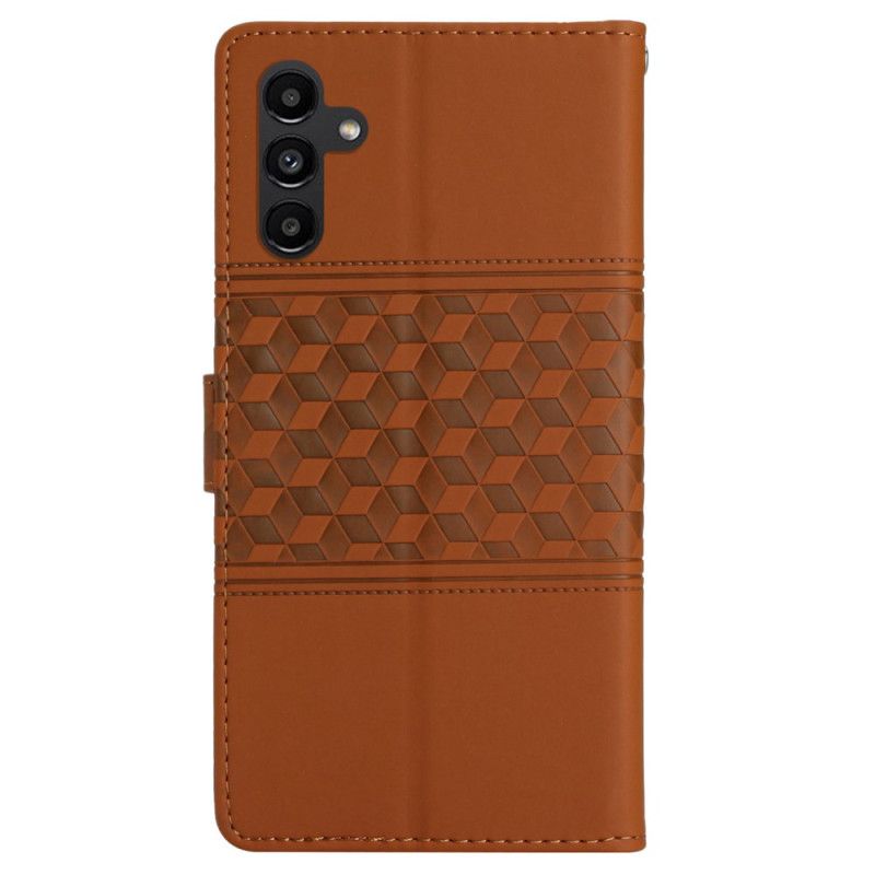 Skórzany Futerał Samsung Galaxy S24 Fe Etui Na Telefon Fryz Motyli
