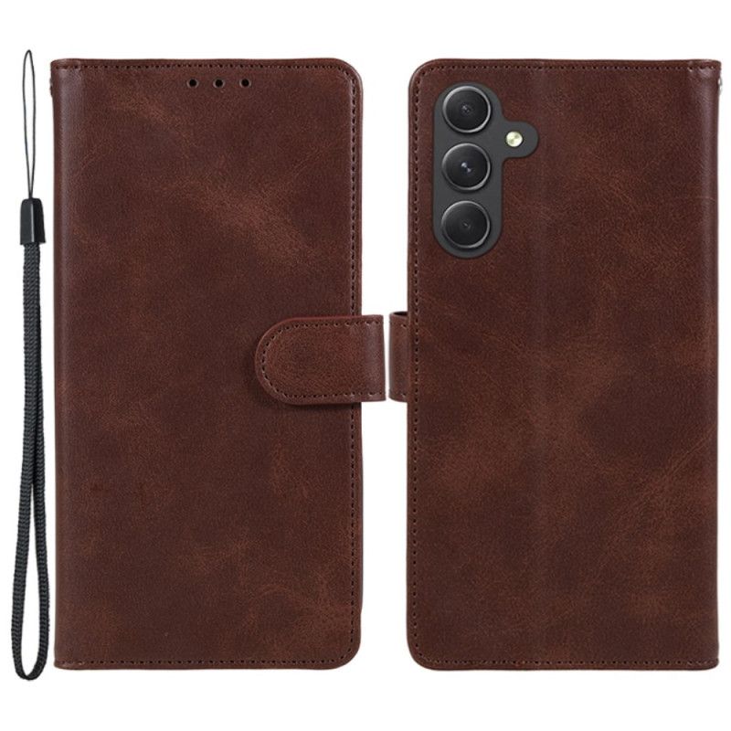 Skórzany Futerał Samsung Galaxy S24 Fe Etui Na Telefon Imitacja Skóry