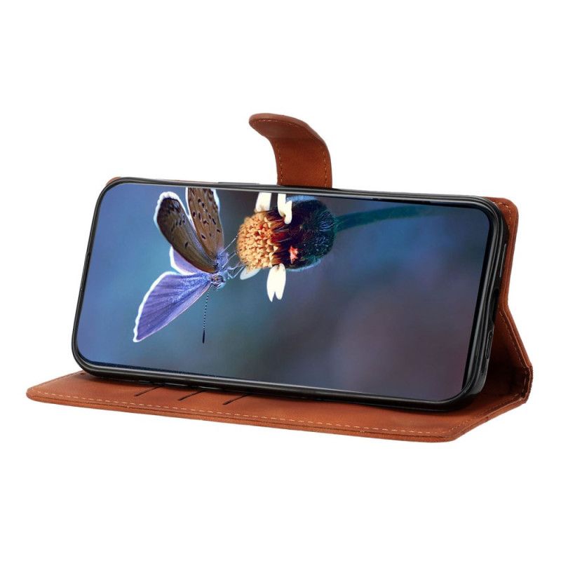 Skórzany Futerał Samsung Galaxy S24 Fe Etui Na Telefon Kwiaty