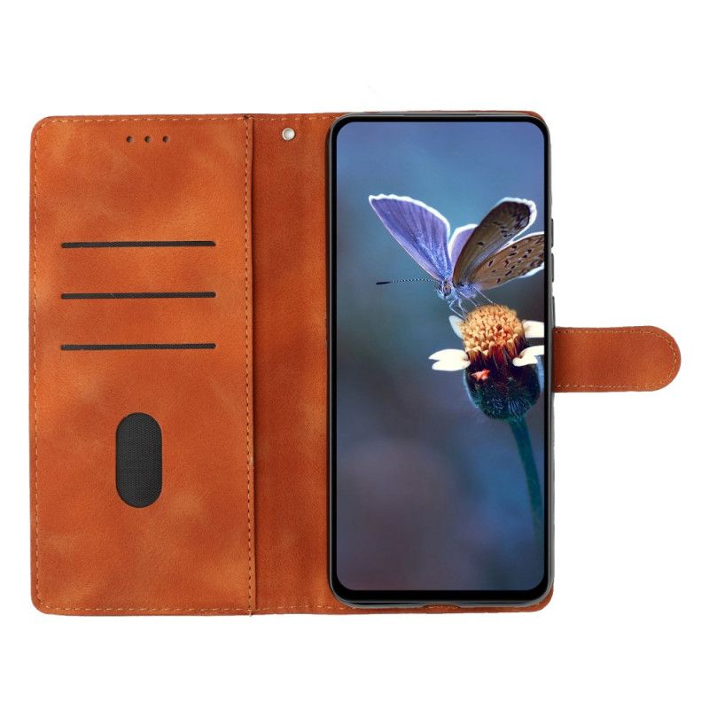 Skórzany Futerał Samsung Galaxy S24 Fe Etui Na Telefon Kwiaty