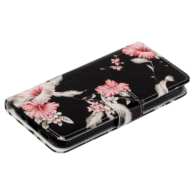 Skórzany Futerał Samsung Galaxy S24 Fe Etui Na Telefon Rododendron