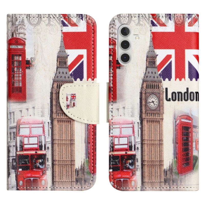 Skórzany Futerał Samsung Galaxy S24 Fe Etui Na Telefon Życie W Londynie