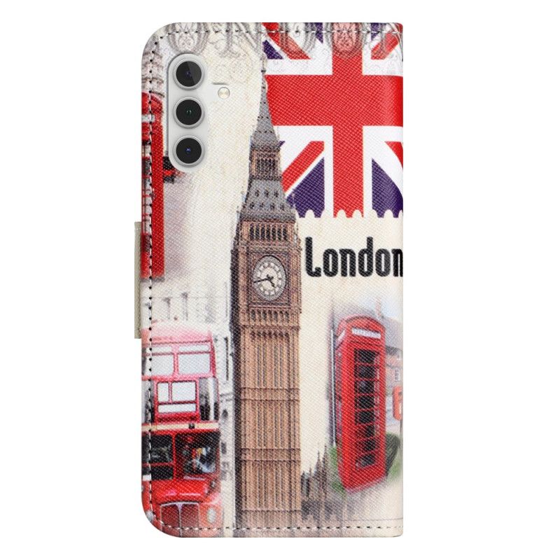 Skórzany Futerał Samsung Galaxy S24 Fe Etui Na Telefon Życie W Londynie