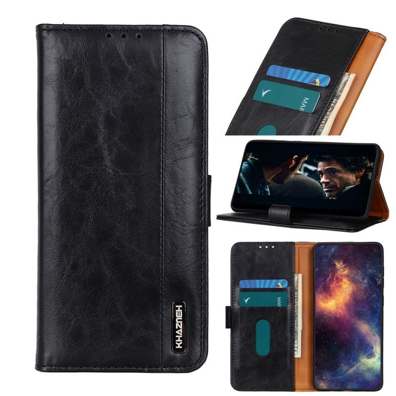 Etui Folio OnePlus 8 Pro Czarny Elegancja Skórzana Khazneh Etui Ochronne