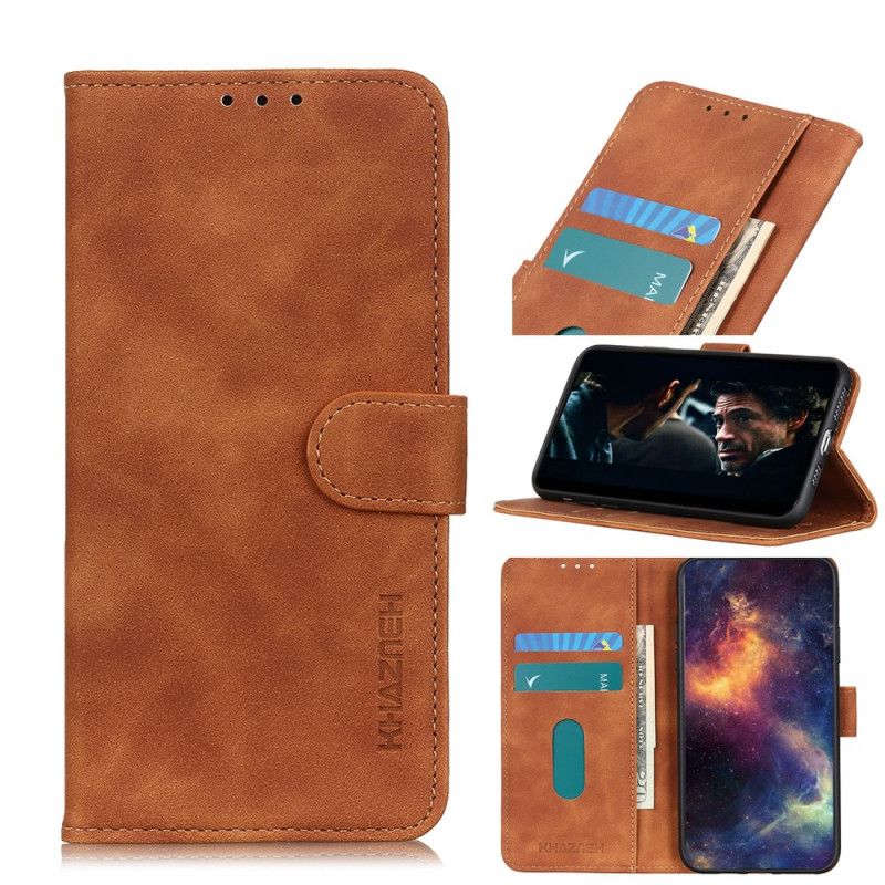 Etui Folio OnePlus 8 Pro Czerwony Czarny Efekt Skóry Khazneh W Stylu Vintage