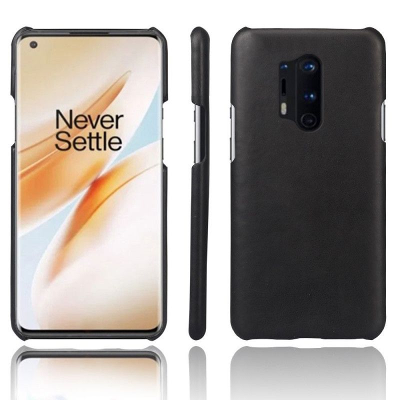 Etui OnePlus 8 Pro Czerwony Czarny Efekt Skóry Ksq