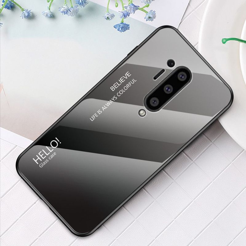 Etui OnePlus 8 Pro Fioletowy Czarny Witam Szkło Hartowane