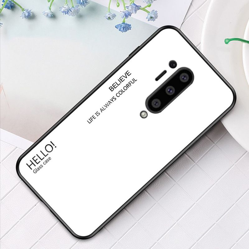 Etui OnePlus 8 Pro Fioletowy Czarny Witam Szkło Hartowane