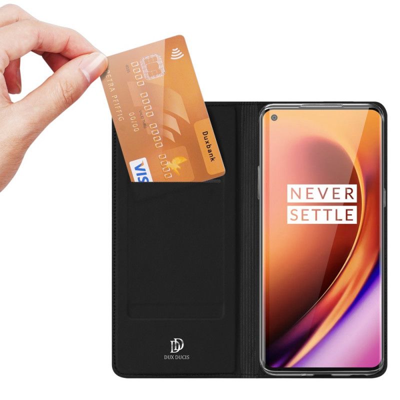 Flip Kotelot OnePlus 8 Pro Granatowy Czarny Pro Dux Ducis Skin