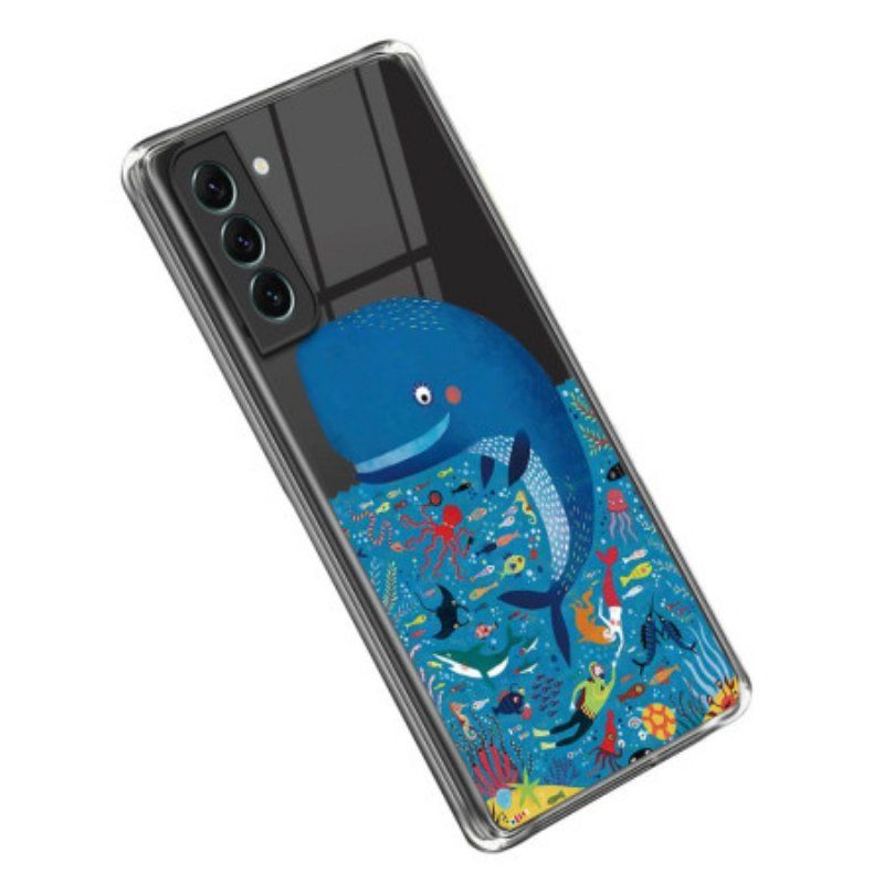 Etui do Samsung Galaxy S23 Plus 5G Przejrzysty Wieloryb