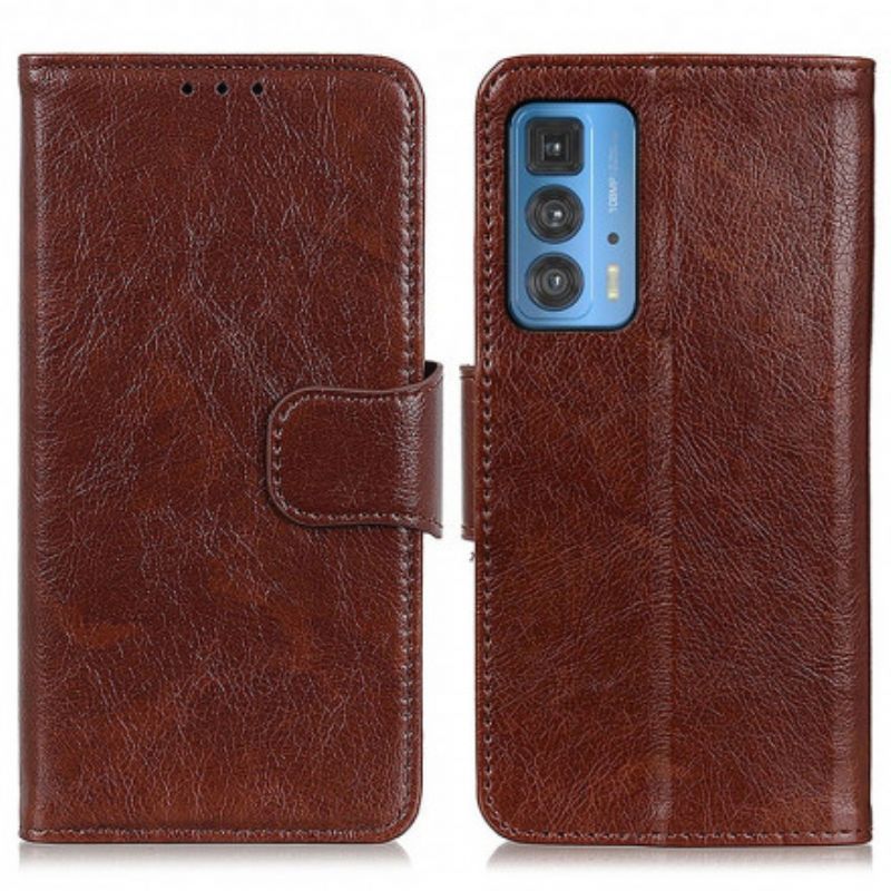 Etui Folio Motorola Edge 20 Pro Dwoina Skóra Nappa Etui Ochronne