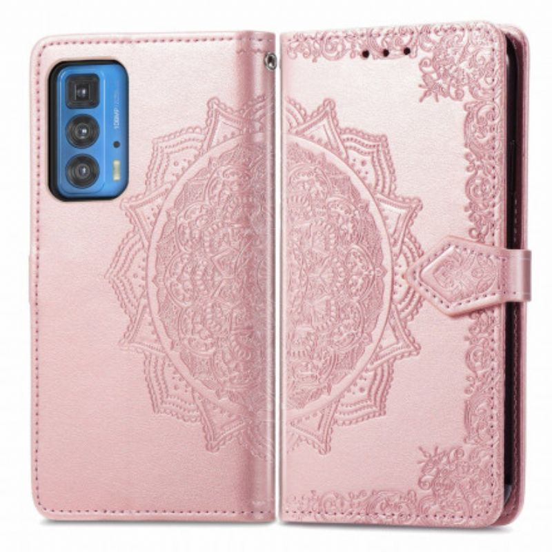 Etui Folio Motorola Edge 20 Pro Mandala Średniowiecze Etui Ochronne